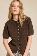 Short sleeve button down cardigan
