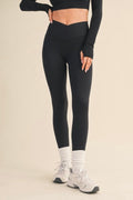 High waisted crossover leggings