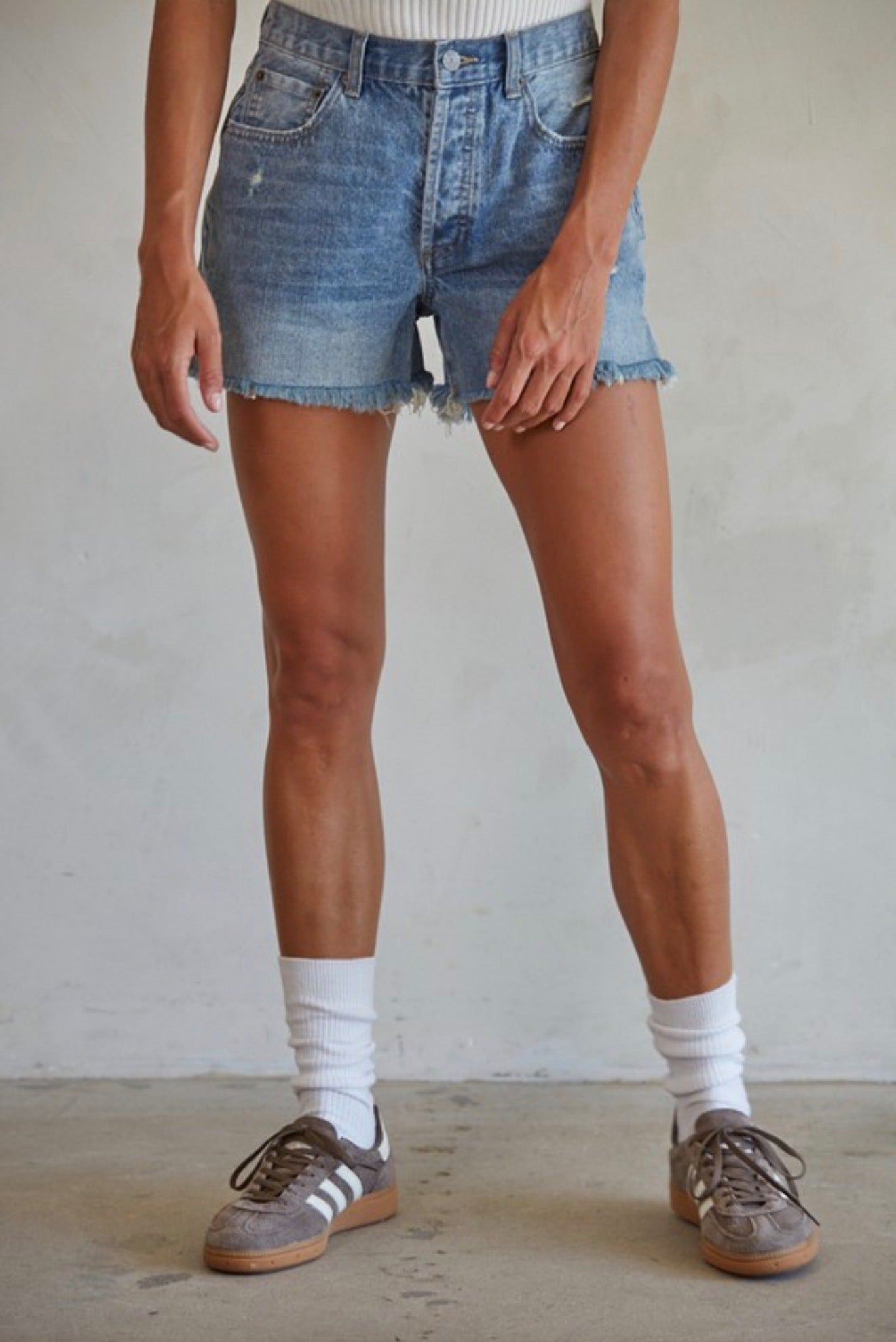 High road denim shorts